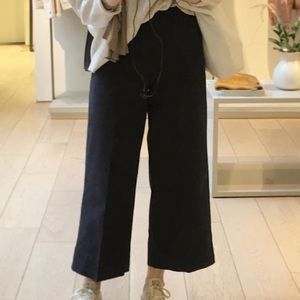 SOLD Navy Frank and Oak cotton trousers